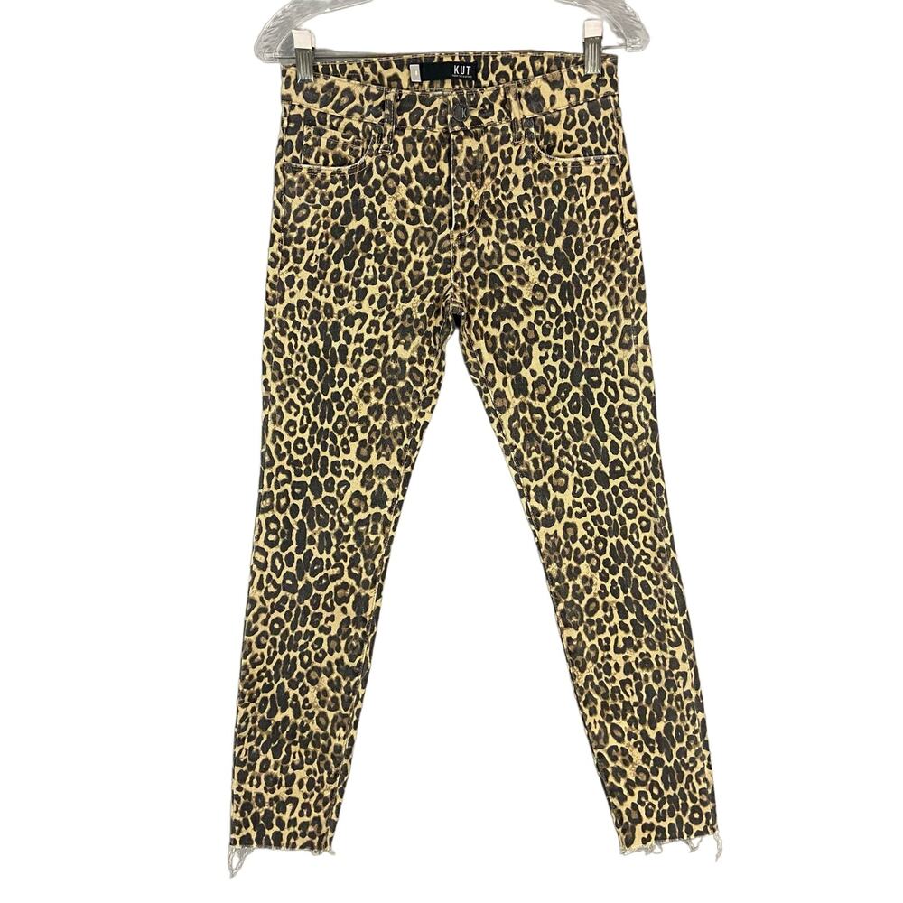 KUT from the Kloth Donna Ankle Skinny Leopard print Jean